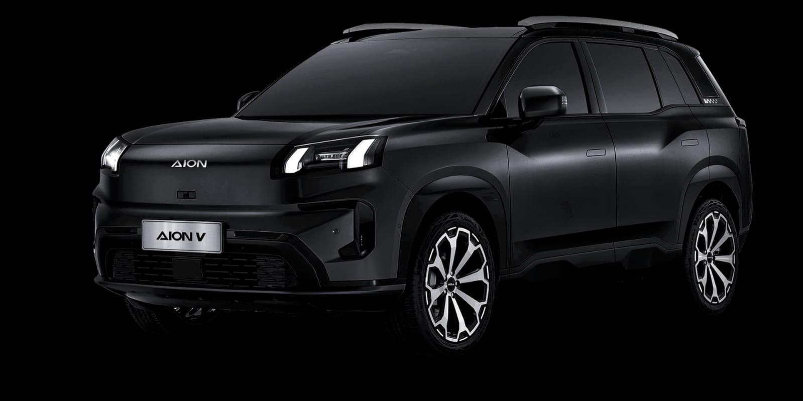 AION V — electric luxury SUV in Night Shadow Black